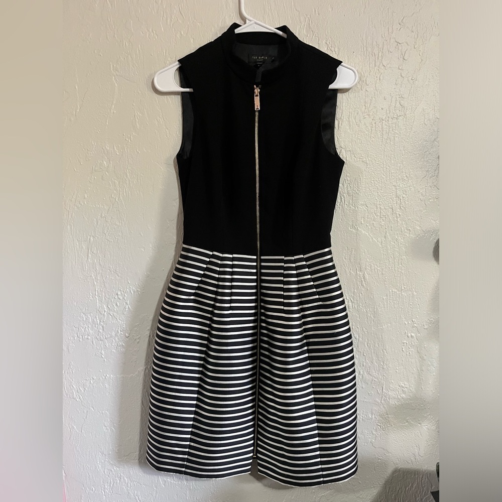 Ted Baker London Maurey Striped Dress w/Pockets Size 4 - Picture 5 of 11